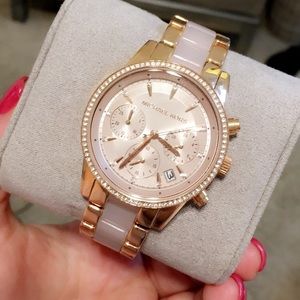 Rose Gold Two Tone Michael Kors Watch